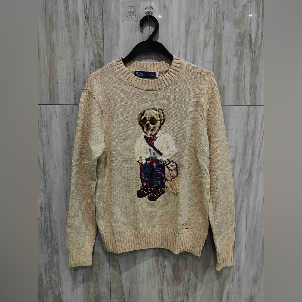 Ralph Lauren Embroidered Bear Sweater - Classic Chic